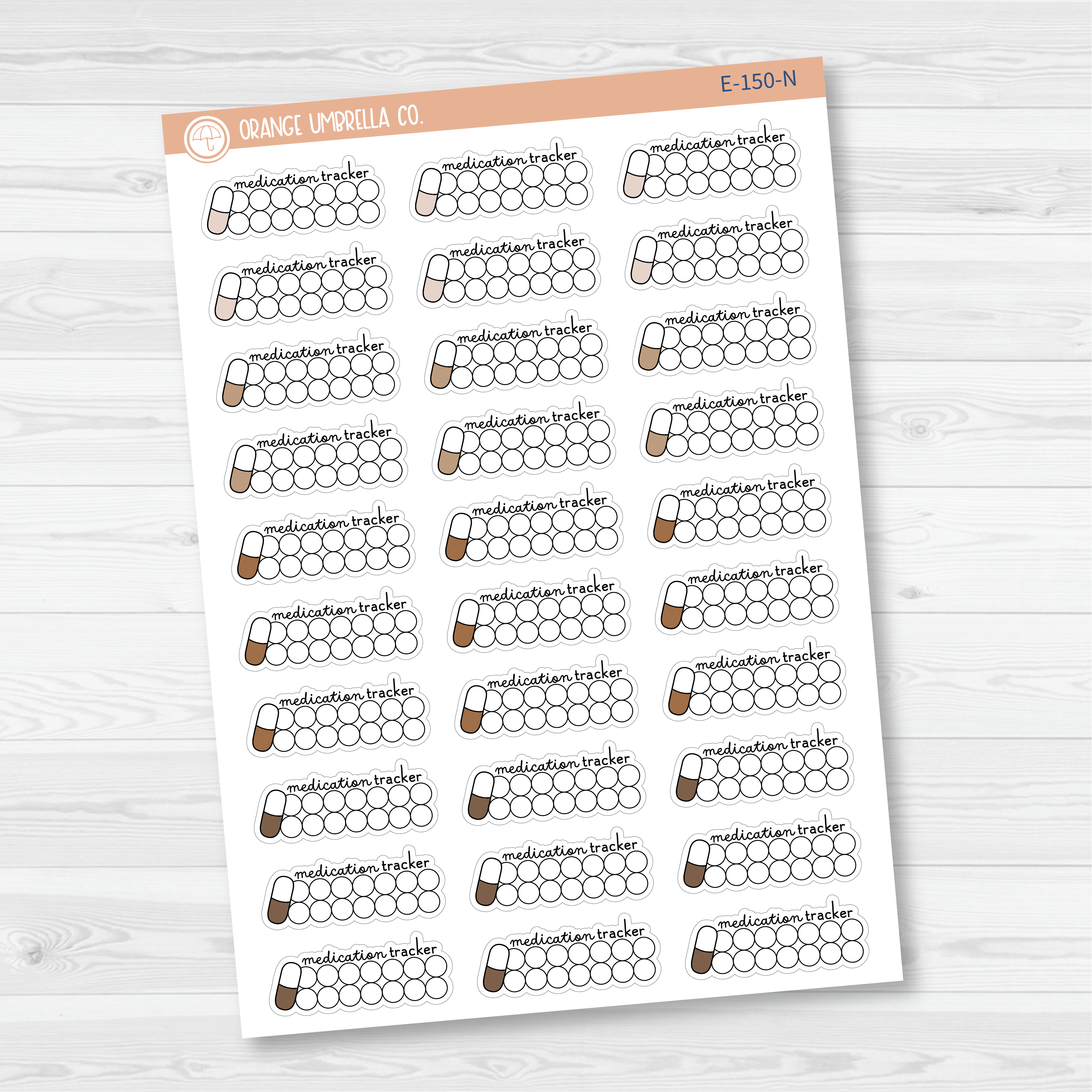 Medication AM/PM Icon Tracker Planner Stickers | E-150
