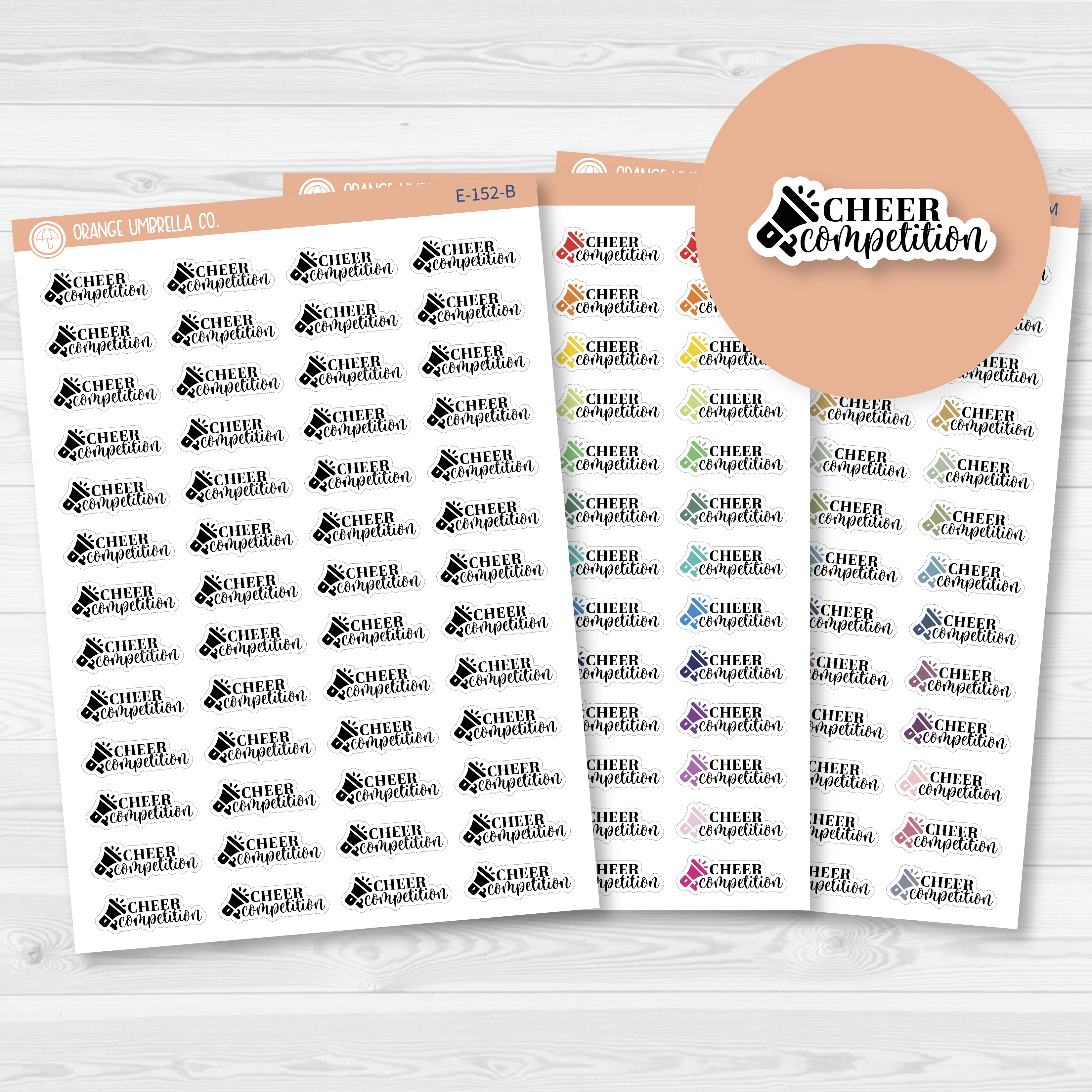 Cheer/Cheerleading Competition Icon Script Planner Stickers | FC10 | E-152