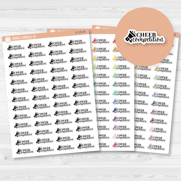 Cheer/Cheerleading Competition Icon Script Planner Stickers | FC10 | E-152