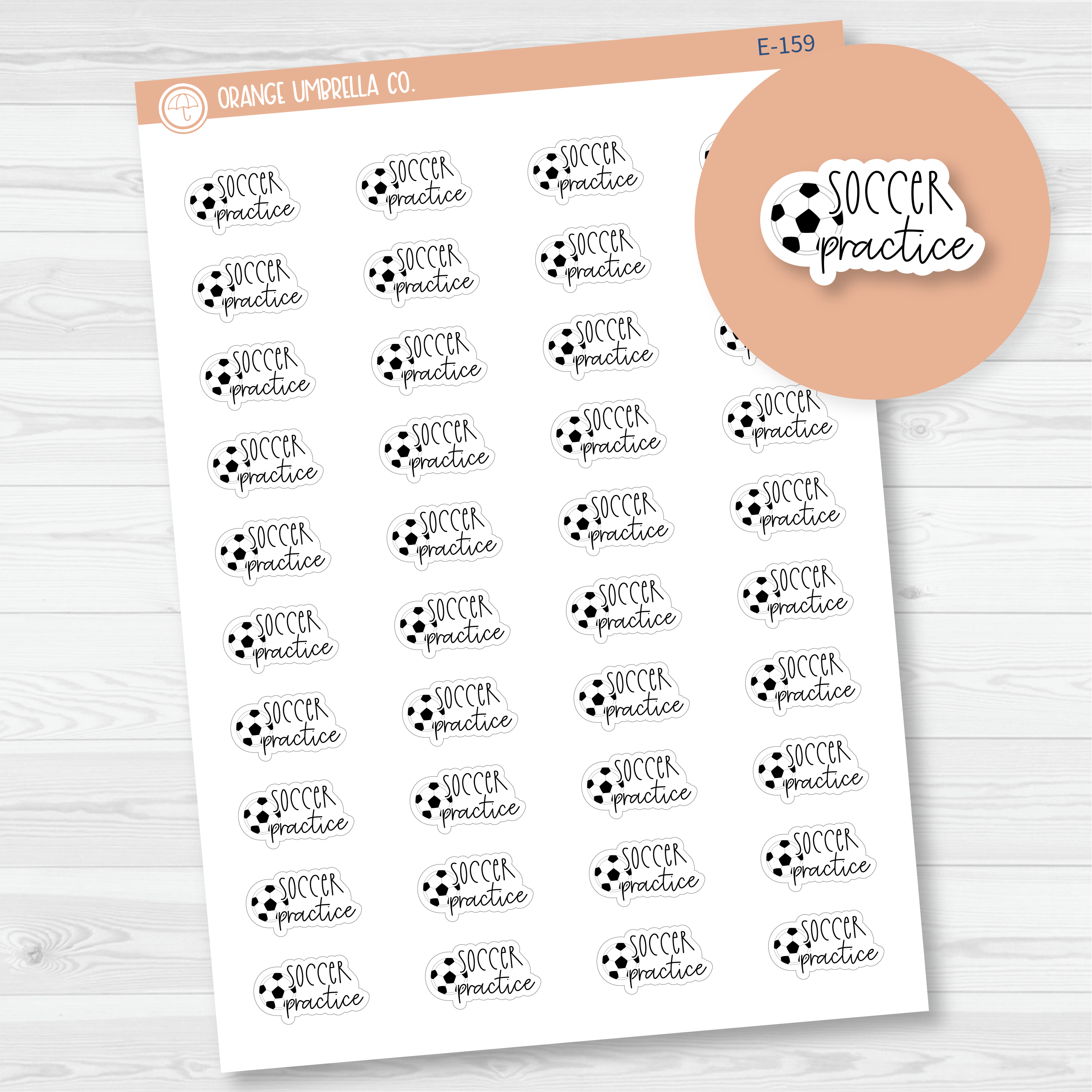 Soccer Practice Icon Script Planner Stickers | FC12 | E-159