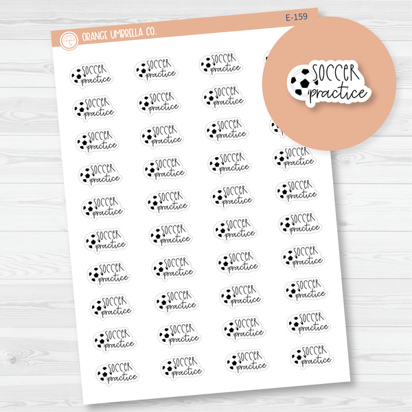 Soccer Practice Icon Script Planner Stickers | FC12 | E-159