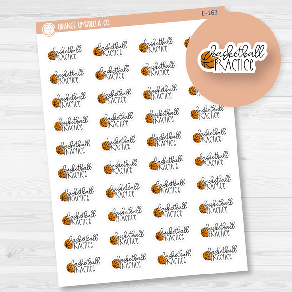 Basketball Practice Icon Script Planner Stickers | FC12 | E-163