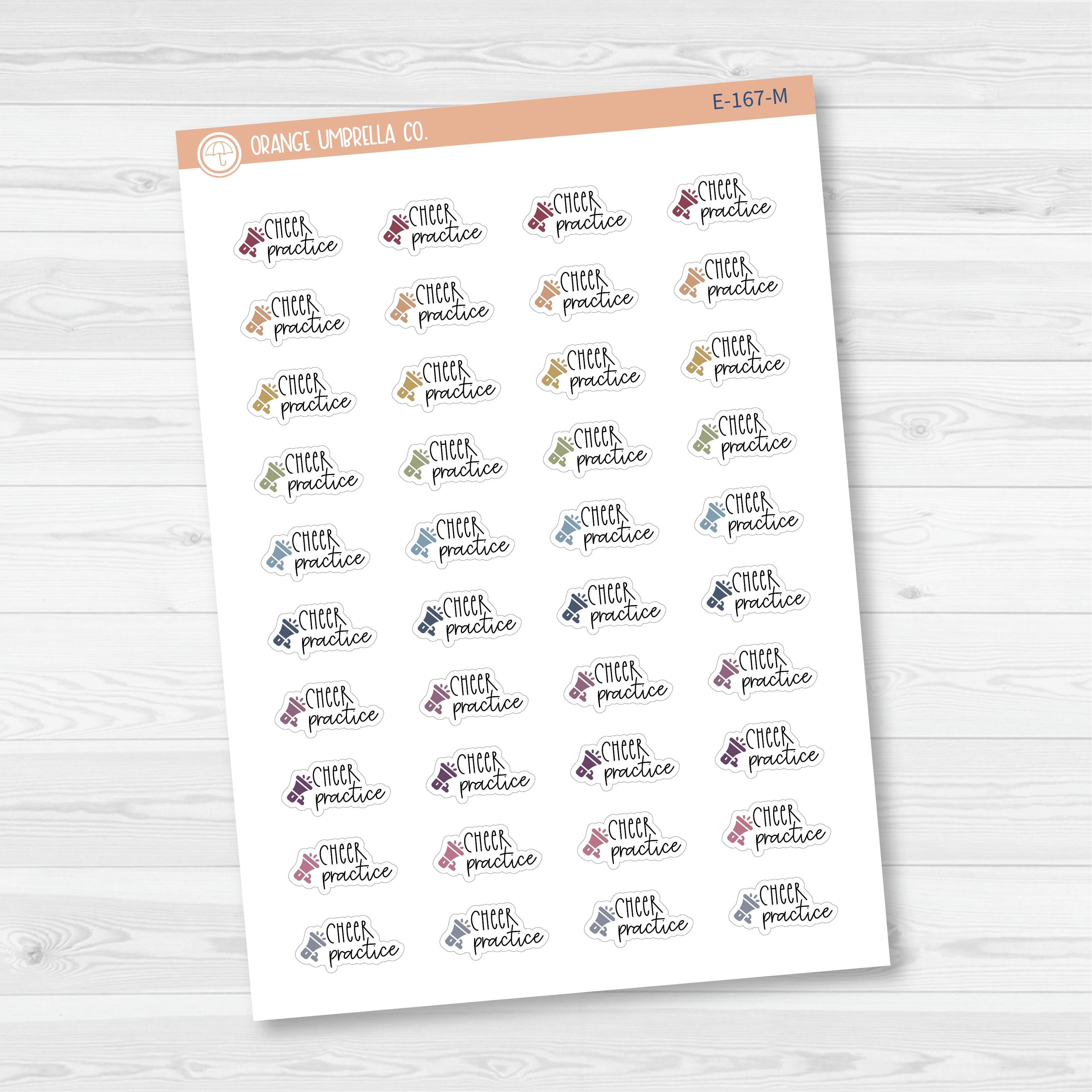 Cheer/Cheerleading Practice Icon Script Planner Stickers | FC12 | E-167