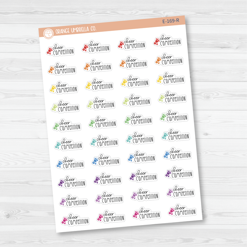 Cheer/Cheerleading Competition Icon Script Planner Stickers | FC12 | E-169