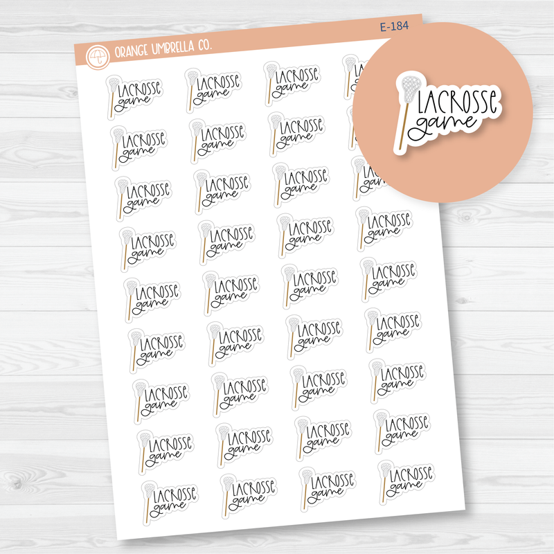 Lacrosse Game Icon Script Planner Stickers | FC12 | E-184