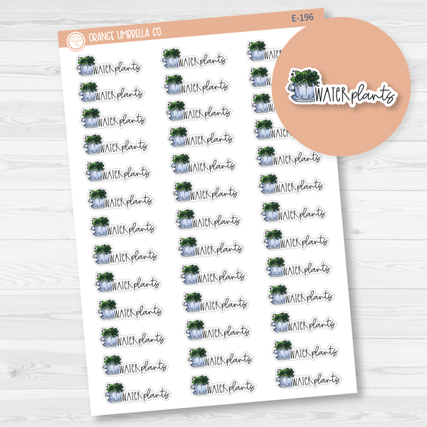 Water Plants Doodle Icon Script Planner Stickers | FC12 | E-196