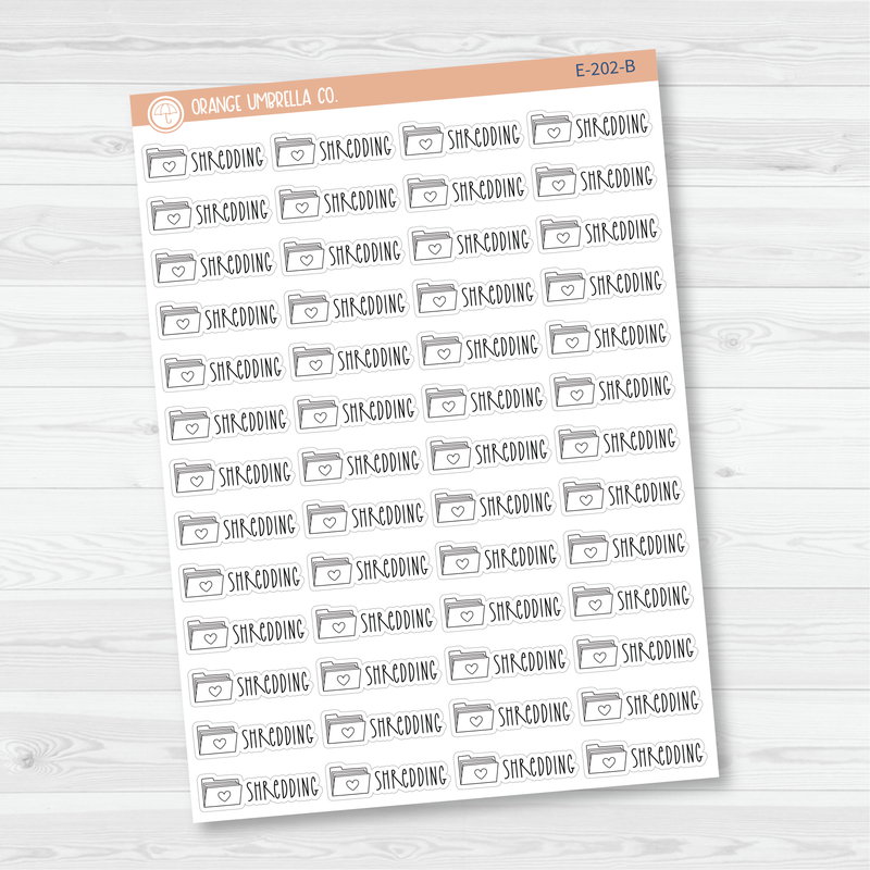 CLEARANCE | Shredding Icon Script Planner Stickers | FC12 | E-202