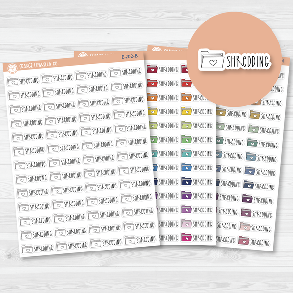 Shredding Icon Script Planner Stickers | FC12 | E-202
