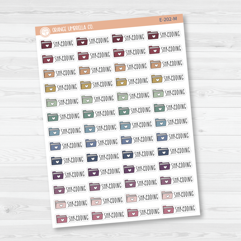 CLEARANCE | Shredding Icon Script Planner Stickers | FC12 | E-202