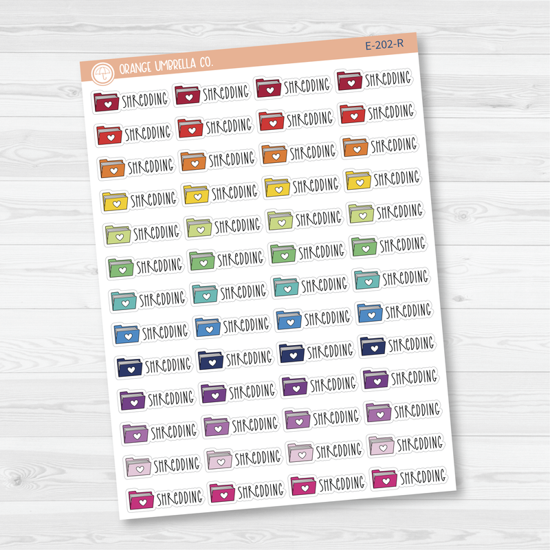 CLEARANCE | Shredding Icon Script Planner Stickers | FC12 | E-202