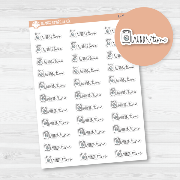 Laundry Time Washer Icon Script Planner Stickers | FC12 | E-209-B