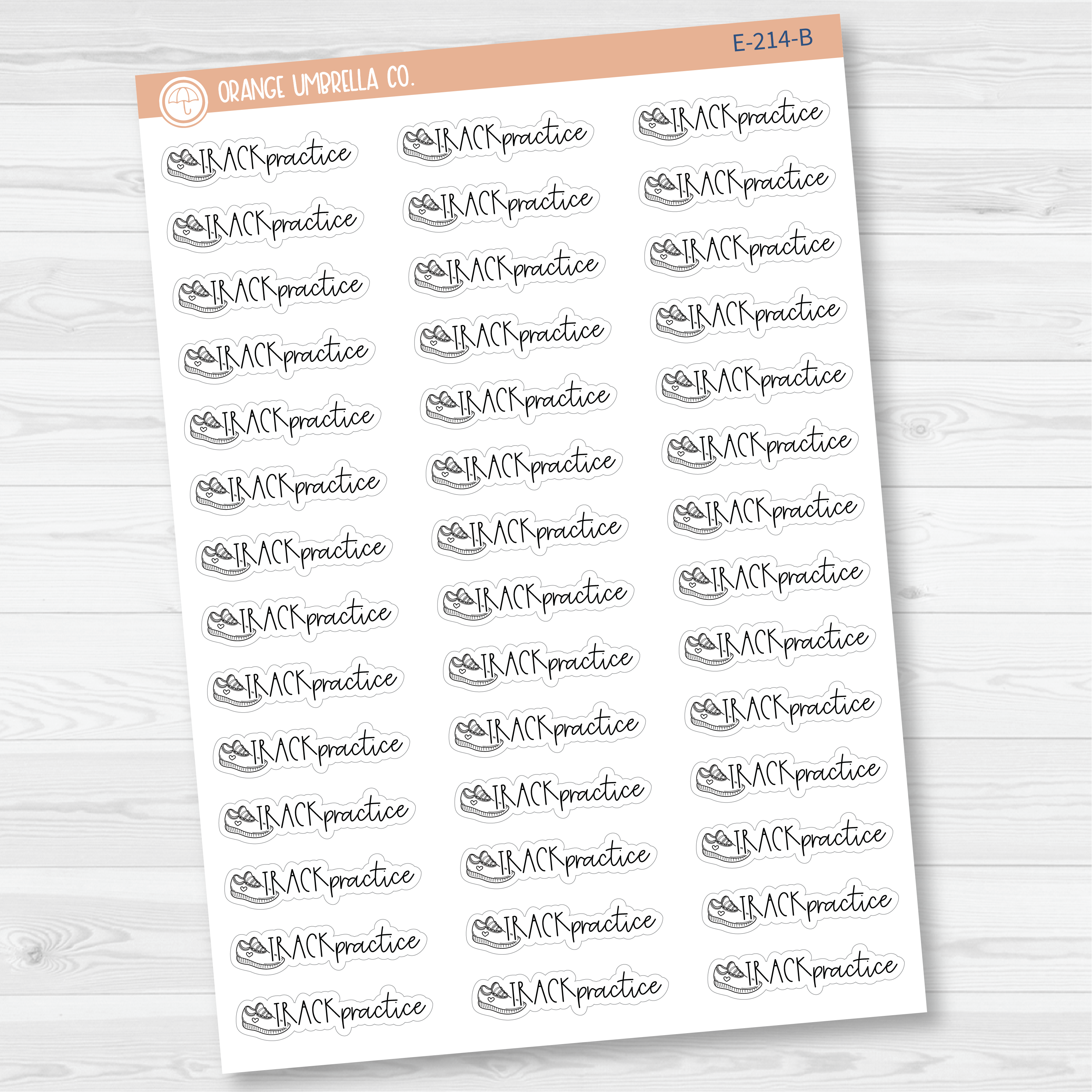 Track Practice Icon Script Planner Stickers | FC12 | E-214