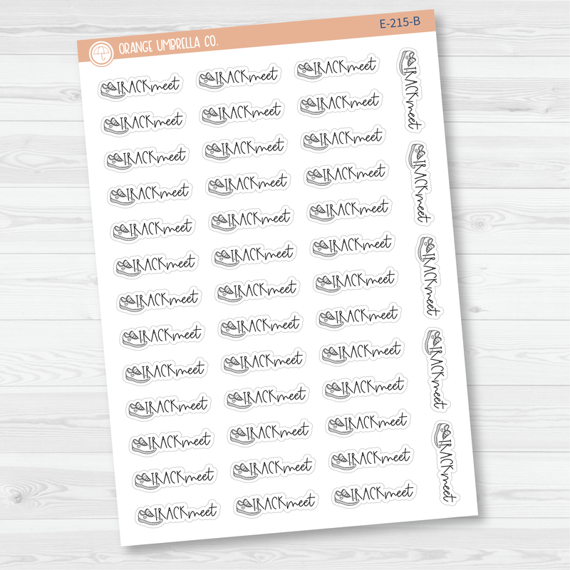 Track Meet Icon Script Planner Stickers | FC12 | E-215