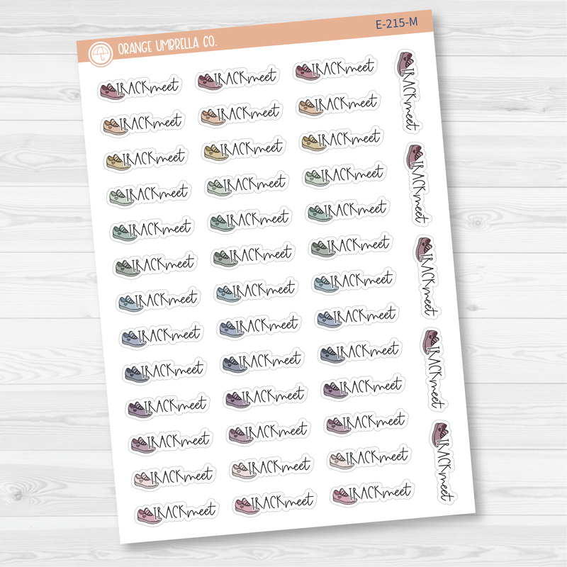 Track Meet Icon Script Planner Stickers | FC12 | E-215