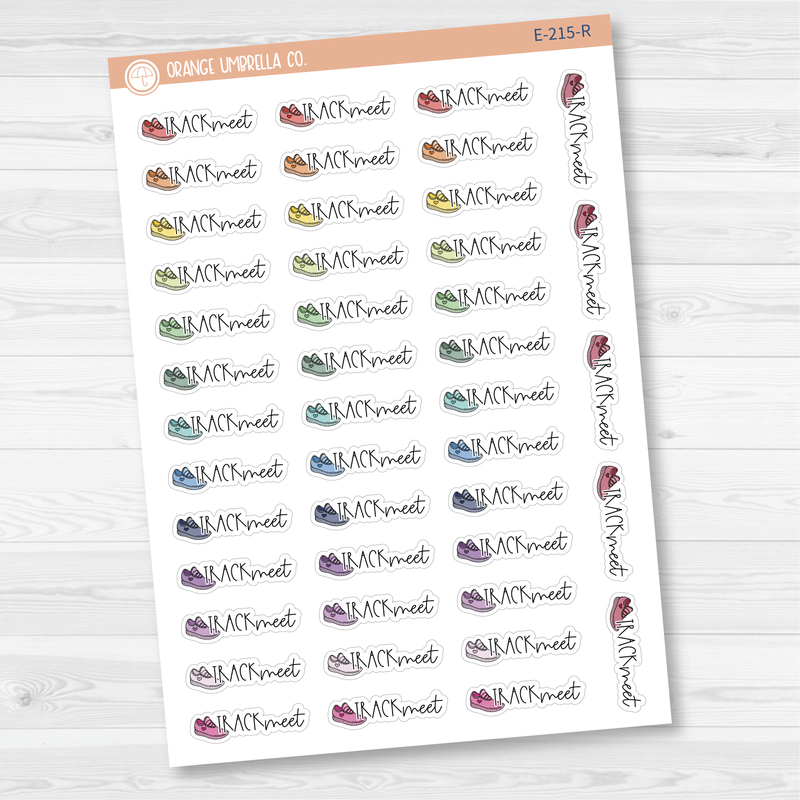 Track Meet Icon Script Planner Stickers | FC12 | E-215