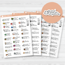 January Wacky Mini Holidays Script Planner Stickers | F16 | E-216
