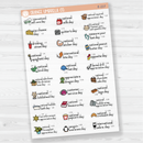 January Wacky Holidays Script Planner Stickers | F16 | E-217