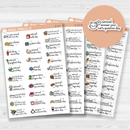 January Wacky Holidays Script Planner Stickers | F16 | E-217