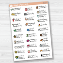 January Wacky Holidays Script Planner Stickers | F16 | E-217