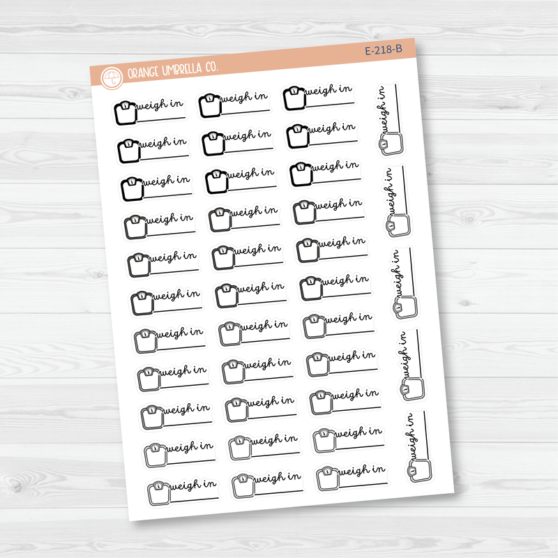Weigh-In Scale Icon Planner Stickers | E-218