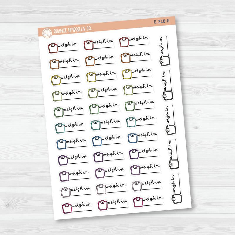 Weigh-In Scale Icon Planner Stickers | E-218