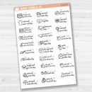 February Wacky Holidays Script Planner Stickers | F16 | E-219