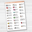 February Wacky Holidays Script Planner Stickers | F16 | E-219