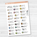 March Wacky Holidays Mini Script Planner Stickers | F16 | E-224