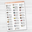 April Wacky Holidays Script Planner Stickers | F16 | E-225