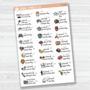 April Wacky Holidays Script Planner Stickers | F16 | E-225