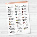 April Wacky Holidays Mini Script Planner Stickers | F16 | E-226