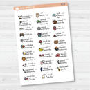 April Wacky Holidays Mini Script Planner Stickers | F16 | E-226