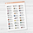 May Wacky Holidays Mini Script Planner Stickers | F16 | E-228