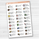June Wacky Holidays Script Planner Stickers | F16 | E-229