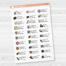 June Wacky Holidays Mini Script Planner Stickers | F16 | E-230