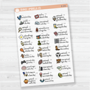 July Wacky Holidays Script Planner Stickers | F16 | E-231