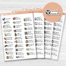 July Wacky Holidays Script Planner Stickers | F16 | E-231