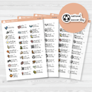 July Wacky Holidays Mini Script Planner Stickers | F16 | E-232