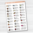 September Wacky Holidays Script Planner Stickers | F16 | E-235