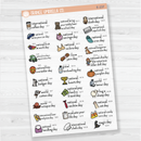 October Wacky Holidays Script Planner Stickers | F16 | E-237
