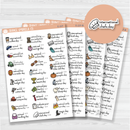 October Wacky Holidays Script Planner Stickers | F16 | E-237