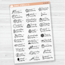 December Wacky Holidays Script Planner Stickers | F16 | E-241