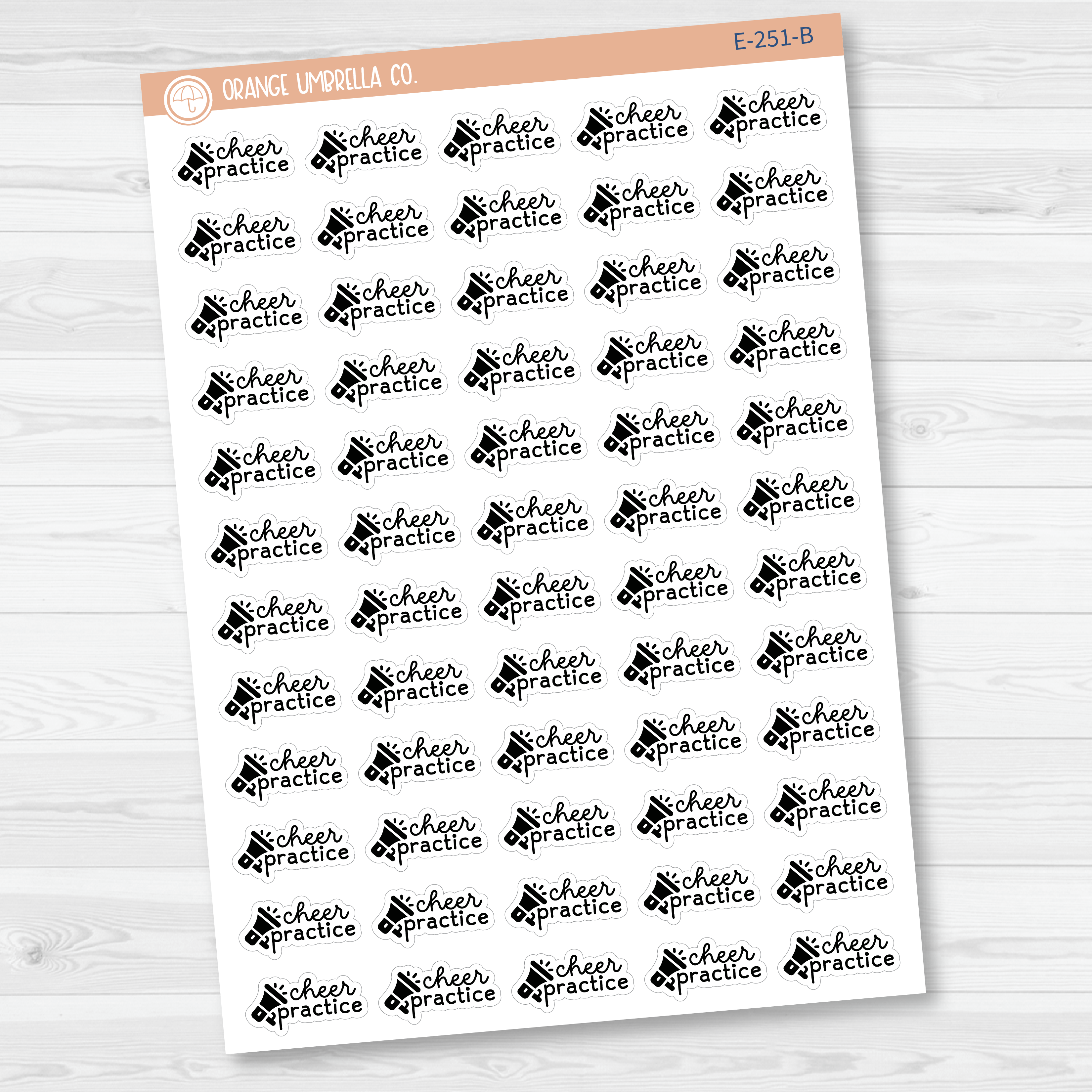 Cheer Practice Event Megaphone Icon Script Planner Stickers | F16 | E-251
