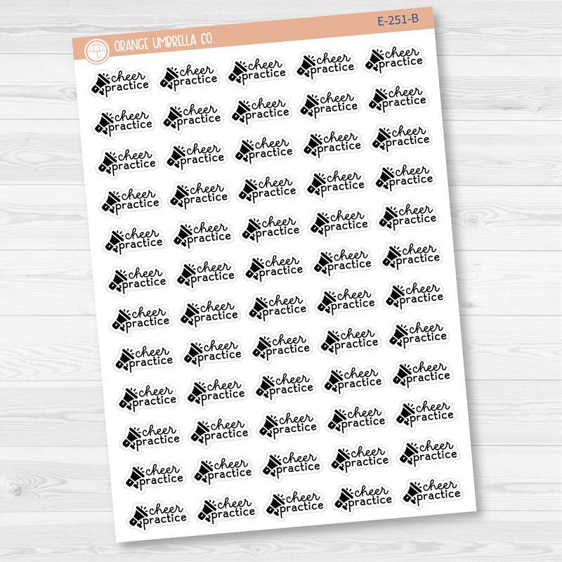 Cheer Practice Event Megaphone Icon Script Planner Stickers | F16 | E-251