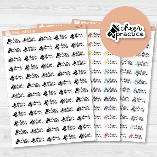 Cheer Practice Event Megaphone Icon Script Planner Stickers | F16 | E-251