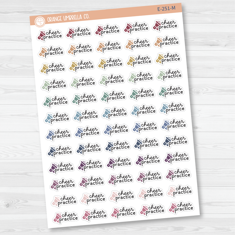 Cheer Practice Event Megaphone Icon Script Planner Stickers | F16 | E-251