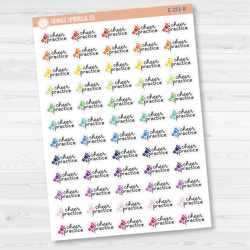 Cheer Practice Event Megaphone Icon Script Planner Stickers | F16 | E-251