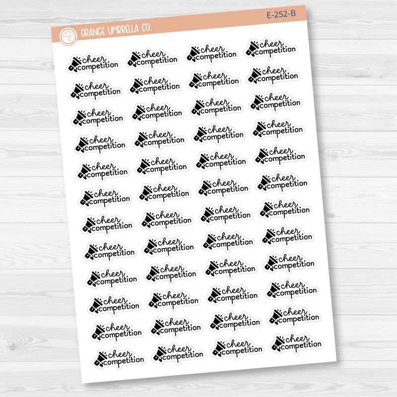 Cheer Competition Event Megaphone Icon Script Planner Stickers | F16 | E-252