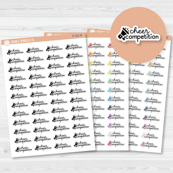 Cheer Competition Event Megaphone Icon Script Planner Stickers | F16 | E-252