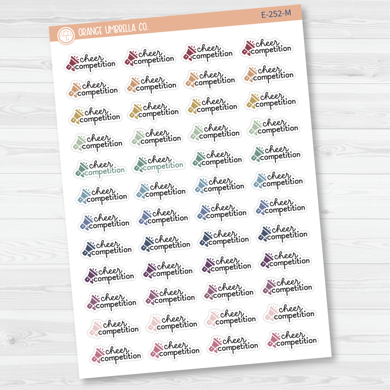 Cheer Competition Event Megaphone Icon Script Planner Stickers | F16 | E-252